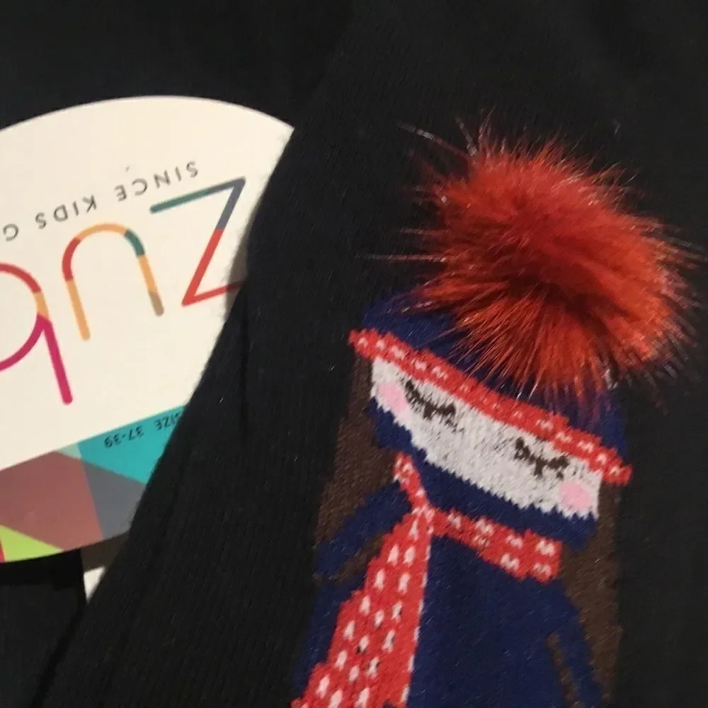 SALE. BUY 3/$10. NWT. Size 12 Girls Tights Black w/Cute Girl